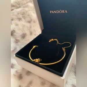 Gold plated pandora bracelet